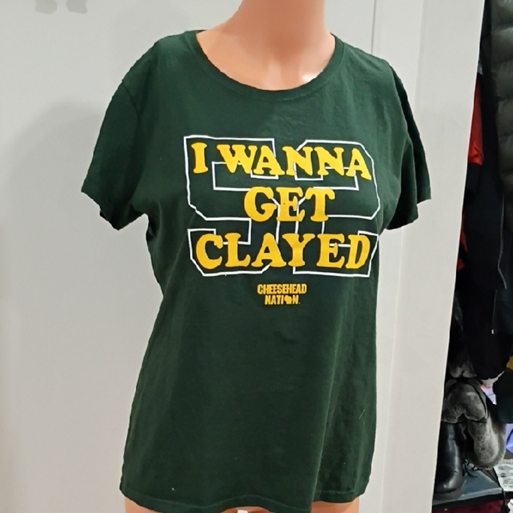 Gildan Green and Yellow Short Sleeve Tee